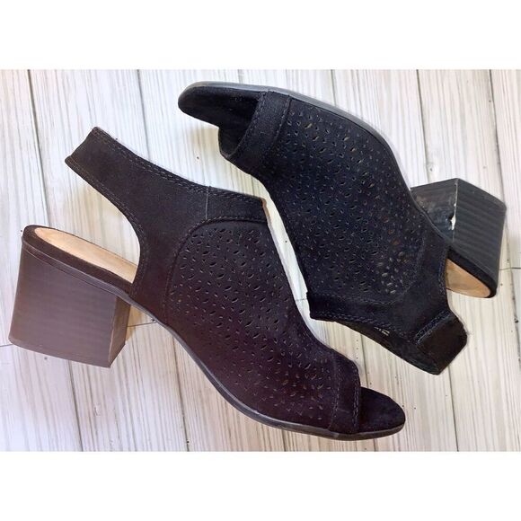 Sonoma Lina Black Block Heel ankle Booties S:9M - Picture 8 of 10